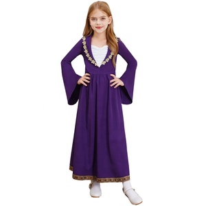 Fournisseurs de Costumes d'Halloween amusants pour enfants et filles 6-16 personnalisés Vente en gros Robe de princesse rétro Performance Wear - Product Image 3