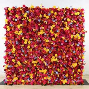 FS-عرض خاص زهرة وردية جدار 8*8 قدم لوحة قماش ملفوفة عالية الجودة وردي زهرة حصيرة - Product Image 5