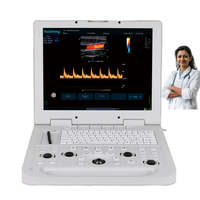 Système d'échographie Doppler couleur numérique professionnel pour ordinateur portable, écran LCD 15 pouces, échographe vétérinaire portable pour la gestation animale