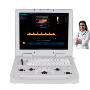 Système d'échographie Doppler couleur numérique professionnel pour ordinateur portable, écran LCD 15 pouces, échographe vétérinaire portable pour la gestation animale - Product Image 1