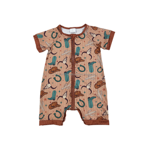 ชุดรอมเปอร์ลายทางปักลายเป็ดสำหรับเด็กทารกชายเสื้อผ้าบูติกใหม่สำหรับเด็กวัยหัดเดินแบบไม่ต้องเสียภาษี - Product Image 4