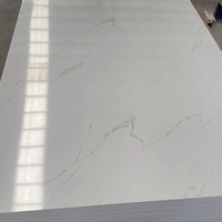 Panneau mural intérieur en PVC imitation marbre ignifuge et imperméable, design moderne, 1220*2440 mm, épaisseur 3 mm