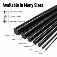 Fabricant de tiges en fibre de carbone OEM personnalisées, tissage 3K haute résistance avec bande de fibre de carbone, tige en fibre de carbone pour la robotique