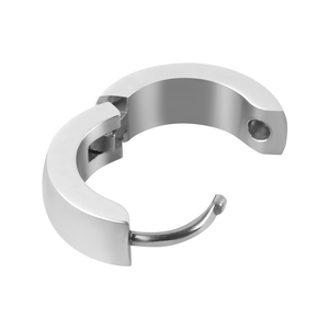 Moda donna uomo acciaio inox Huggie Hoop orecchini incernierati orecchio con ciondolo - Product Image 4