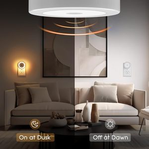 Veilleuses LED rondes de 0,6 W avec capteur de lumière, lampe de nuit enfant à brancher, veilleuse pour chambre à coucher - Product Image 2