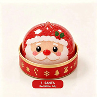 En stock, Jouet anti-stress à presser mignon de Noël, Best-seller transfrontalier, Ensemble cadeau de décompression Père Noël à presser et à agripper