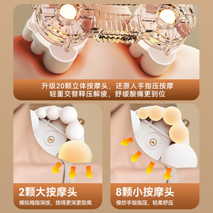 เครื่องนวดคอ AUX หมอนนวดหลังไหล่ ชาร์จ USB ได้ พร้อมระบบทำความร้อนอเนกประสงค์ สำหรับใช้ในบ้าน - Product Image 4