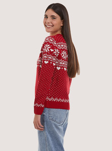 Custom FNJIA Crew Neck Pullover Sweater Long Sleeve Oversize <strong>Jumper</strong> <strong>Women's</strong> Clothing Jacquard Knitted Ugly <strong>Christmas</strong> Sweaters - Product Image 4