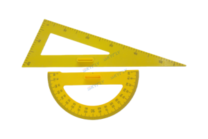 Chất lượng cao hình bán nguyệt kích thước lớn Cai Trị khổng lồ tam giác nhựa màu vàng cho giáo viên vẽ với xử lý - Product Image 2