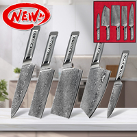 10% de réduction sur logo personnalisé 67 couches Vg10 ensembles de couteaux japonais ensemble de couteaux de cuisine damas avec boîte-cadeau magnétique