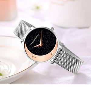 Nuevo reloj de moda para mujer con diseño de cielo estrellado, 33 mm, con adornos de luna y estrellas, resistente al agua, con correa de malla de acero inoxidable y movimiento de cuarzo. - Product Image 6
