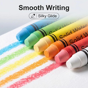 Set di Gessetti Ecologici per Scuola, Non Tossici, Lavabili, Materiale Durevole, 12 Colori, per Disegno, Senza Polvere, Solubili in Acqua - Product Image 5
