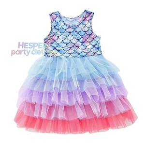 HP Girls Perform Mermaid Children Princess Tutu Dress Toddlers Summer Prom Dresses Kids Birthday Party School Casual Clothes - Product Image 1