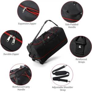 Sac de voyage à roulettes <span class=keywords><strong>extra</strong></span> large, imperméable, en polyester, pliable, portable, pour l'extérieur, grande capacité, léger - Product Image 5