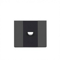 Interruptor de pared negro estándar europeo KLASS de 2 botones con palanca de mármol, diseño moderno para mesita de noche de hotel