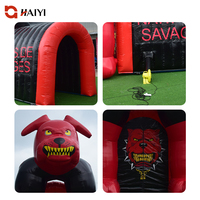 Arche gonflable publicitaire personnalisée pour équipe de football, mascotte Lion, résistante à l'eau, avec logo sur mesure