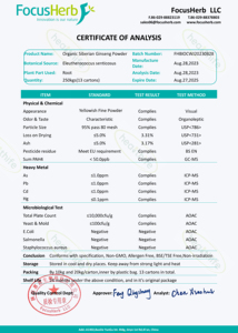 Healthife NOP & EU Hữu Cơ acanthopanax bột eleutherococcus senticosus Siberian Nhân Sâm gốc bột - Product Image 3