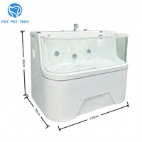 Baignoire SPA professionnelle PAT PET en acrylique pour toilettage d'animaux, avec ozone, bain au lait et cascade, à poser au sol