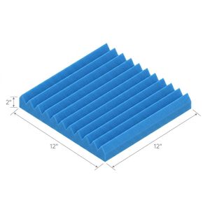 Pannelli Fonoassorbenti a Cuneo ad Alta Densità 12x12x2 Pollici, Ecologici, Ignifughi, NRC 0.8, per Insonorizzazione di Studi di Registrazione, Cinema e Casa - Product Image 3