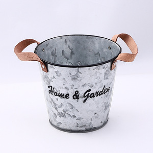 Seaux à fleurs <span class=keywords><strong>en</strong></span> métal galvanisé Vases de grande taille rustiques de style français pour mariage et décoration intérieure - Product Image 6