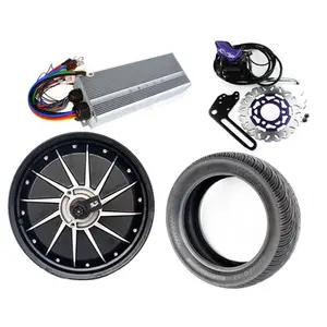 10 inç 48 v 60 v 72 v 1000 w Elektrik Motosiklet Için Hub Motor Kiti DIY Ile Denetleyici ve hidrolik Disk Fren Sistemi