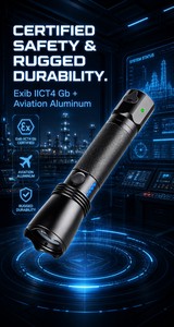 Linterna LED de Seguridad con Certificación CNEX WOSEN para Exteriores, Emergencias, Rompeventanas con Cabeza de Loto, Carga Directa, Linterna LED - Product Image 5