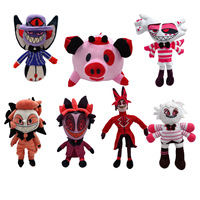 Nouvelle Peluche Ours Super Douce Personnage Méchant Extrême de Hazbin Hotel, Cadeau Clown de l'Hôtel de l'Enfer avec Rembourrage en Coton PP, Coussin pour Enfants