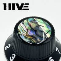 Capuchons de potentiomètres de guitare HIVE en nacre d'ormeau de 6 mm, boutons de volume et de tonalité pour guitare électrique ST, pièces de rechange