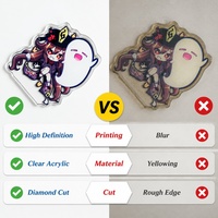 Vente directe d'usine OEM, porte-clés photo numérique en acrylique personnalisé, personnage d'anime kawaii, tendance de la mode, cadeau sentimental personnalisé