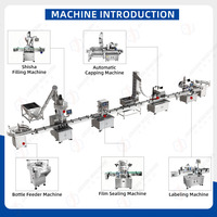Ligne de machines automatiques de remplissage, scellage, bouchage et étiquetage de bouteilles, machine de remplissage de mélasse de chicha en pots en plastique