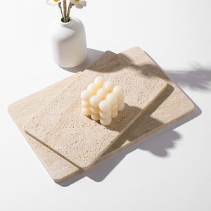 Ost-bandeja de travertine amarillo hecha a mano para decoración del hogar, bandeja de joyería de estilo nórdico beige vintage con piedra natural popular - Product Image 4