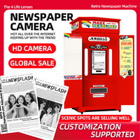 Photomaton HD à monnayeur pour journaux, borne de vente multi-appareils avec imprimante pour salles de jeux et arcades