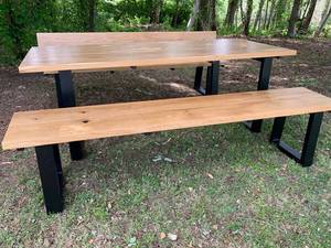 Tavolo da pranzo in rovere industriale solido Full Stave <span class=keywords><strong>con</strong></span> gambe in ferro nero sedia <span class=keywords><strong>e</strong></span> tavolo per caffè - Product Image 2