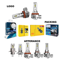 CARALL K10 Seri 35W 9005 9006 Lampu LED 3500LM Kecerahan Tinggi Lampu LED HB3 HB4 Lampu Depan Mobil LED 1:1 Lampu Halogen
