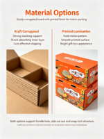 Fournisseur direct d'usine, boîtes d'expédition en carton ondulé en matériaux recyclés pour fruits frais avec impression quadricolore