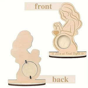 Cadre photo en bois pour échographie de bébé, souvenir pour future maman, ornement cadeau pour femme enceinte - Product Image 3