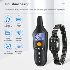 Collier de contrôle <span class=keywords><strong>Anti</strong></span>-<span class=keywords><strong>aboiement</strong></span> pour chien, 800m, accessoire électrique à écran LCD, Rechargeable, étanche, pour animaux domestiques - Product Image 2