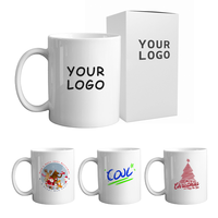 Mugs en Céramique de 11 oz en Gros, Tasses en Porcelaine Blanches Simples Vierge pour Sublimation, Mugs à Café et Thé en Céramique Personnalisables avec Logo