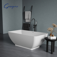Baignoire autoportante moderne et écologique en acrylique, résistante à l'eau, avec surface solide pure, personnalisable pour usage hôtelier