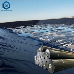 Géomembrane 100% HDPE pour bassins piscicoles et revêtements de barrages, 2mm, <span class=keywords><strong>prix</strong></span> de la géomembrane HDPE, feuille LDPE - Product Image 1
