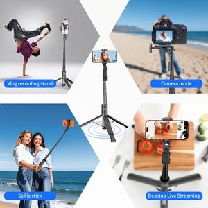 K60 Selfie Stick Portable <b>Stand</b> One-Touch Ground Deployment Tripod Wind-Resistant and Stable Dual-tube Compound Tripod - Product Image 5