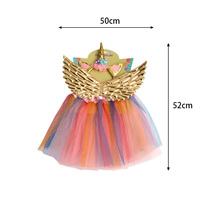 Ensemble Robe et Bandeau Licorne pour Filles, Tutu Pailleté Princesse pour Fêtes de Remise des Diplômes, Thème Licorne Magique