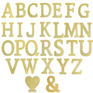 Factory Customized Wooden English Letters and Numbers Ornaments Wooden Crafts DIY Creative Letters Decorations Direct Supply