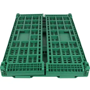 Cassa di immagazzinaggio di plastica dura pieghevole del supermercato cassa pieghevole dei contenitori del cestino di trasporto della verdura della frutta - Product Image 3