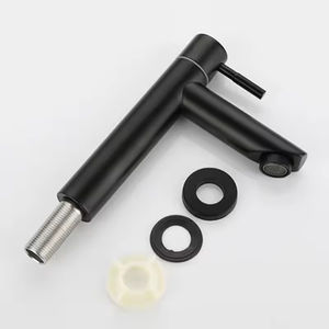 Grifo de Lavabo Moderno de Acero Inoxidable, Monomando, Negro Mate, Cerámico, Ahorrador de Agua, Antisalpicaduras, Sin Plomo, para Uso Doméstico y Comercial - Product Image 4