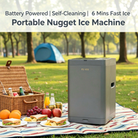 Machine à glaçons portable ODM/OEM, fabrication rapide en 6 minutes, machine à glaçons en pastilles portable, alimentée par batterie DC12V pour l'extérieur