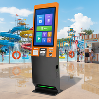 Kios Dispenser Gelang RFID Layanan Mandiri dengan Pengenal Wajah, Pilihan Penyimpanan 32-128GB, untuk Check-In Acara/Taman, Merek Hunghui, SDK