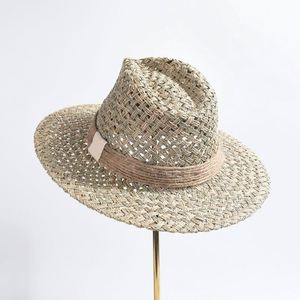 Summer Outdoor Travel Sun Protection Beach <b>Hat</b> <b>for</b> Women Handmade Woven Sea Grass Straw Sombrero Casual Vacation <b>Hat</b> - Product Image 1