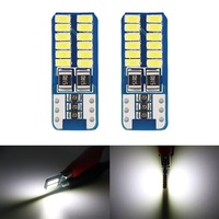 Ampoule LED universelle T10 W5W 3014 24SMD pour feux de position de voiture, compatible Audi A4, 5W avec Canbus, lumière 6000K