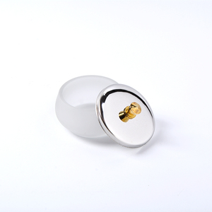 Bol en verre avec couvercle en acier inoxydable, récipient en acrylique cristallin pour poudre liquide, pour manucure - Product Image 5